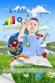 Коллаж для школьников "В мире наук"